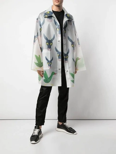 Shop Walter Van Beirendonck Short Overcoat In White