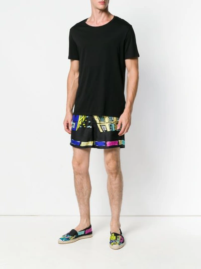 Shop Emilio Pucci Capri Print Shorts - Black