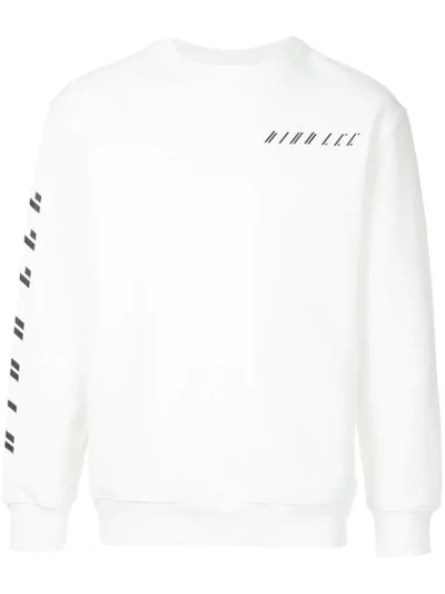 Shop Dion Lee Graphic Logo Sweatshirt In White