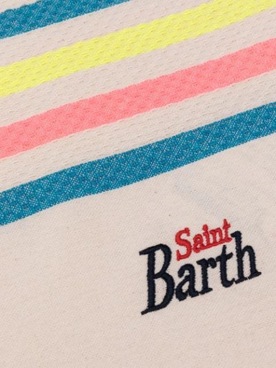Shop Mc2 Saint Barth Striped Beach Towel - Neutrals