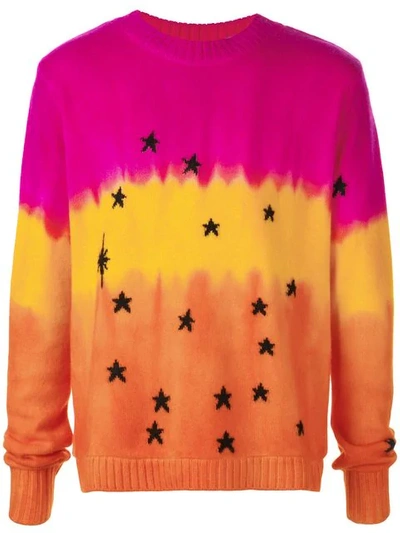 THE ELDER STATESMAN CASHMERE URSA MAJOR/URSA MINOR SWEATER - 粉色