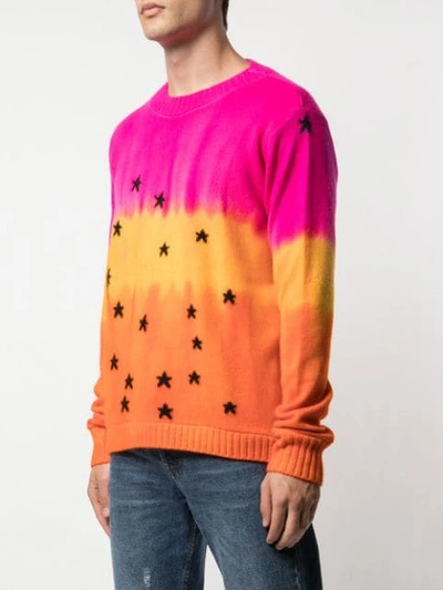 THE ELDER STATESMAN CASHMERE URSA MAJOR/URSA MINOR SWEATER - 粉色