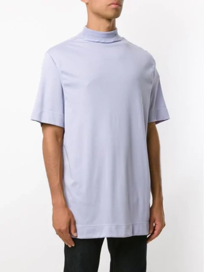 Shop À La Garçonne High Neck T-shirt In Purple