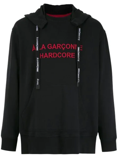 Shop À La Garçonne + Hering Hardcore Hoodie In Black