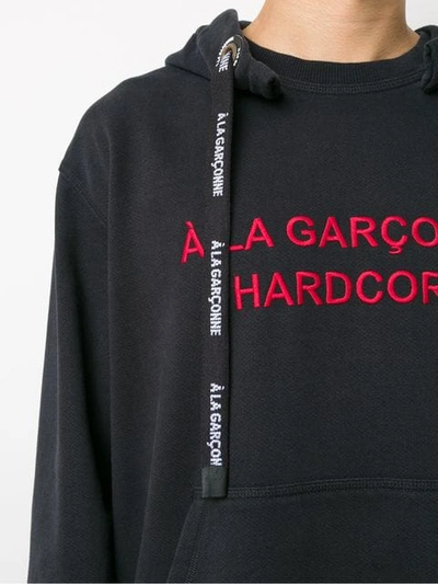 Shop À La Garçonne + Hering Hardcore Hoodie In Black