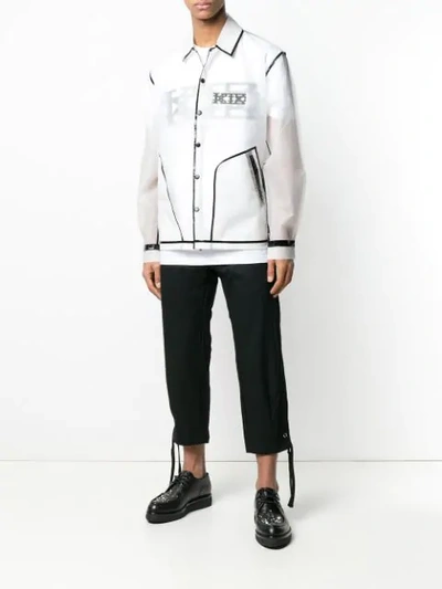 Shop Ktz Translucent Coach Jacket In White