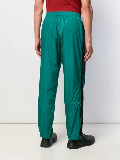 ACNE STUDIOS CONTRASTING STRIPE TRACK TROUSERS - 绿色