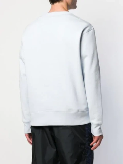 Shop Acne Studios Fairview Face Sweatshirt In Aqh-ice Blue