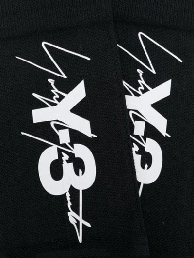 Shop Y-3 Logo Socks In Black