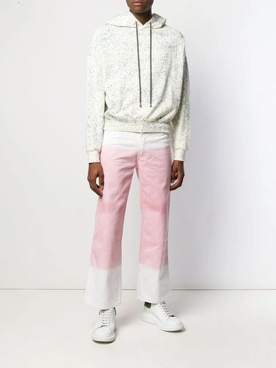 Shop Eckhaus Latta Ombré Flare Jeans In Pink