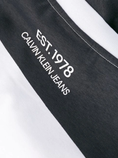 Shop Calvin Klein Jeans Est.1978 Striped Logo T-shirt In Black