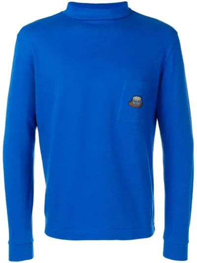Shop Anglozine Zine Longsleeved T-shirt In Blue