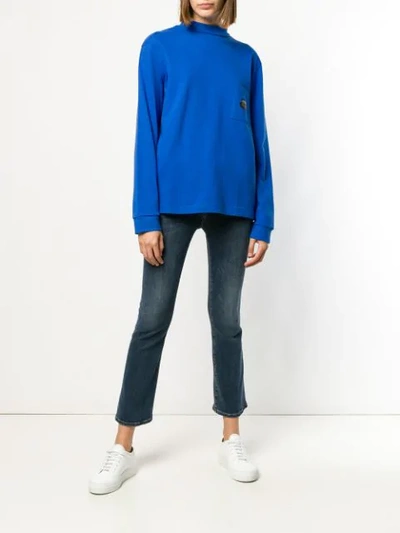 Shop Anglozine Zine Longsleeved T-shirt In Blue