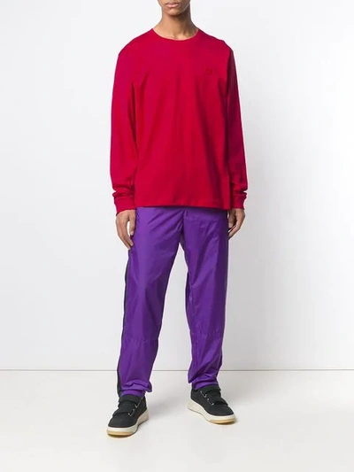 Shop Acne Studios Long Sleeve T In Red