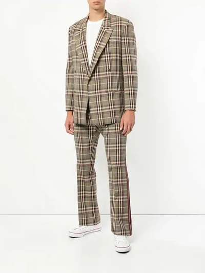 Shop Ports V Checked Suit In Multicolour
