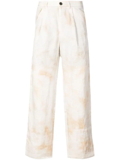 Shop Individual Sentiments Tie Dye Trousers In White