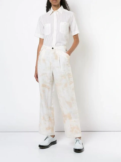 Shop Individual Sentiments Tie Dye Trousers In White