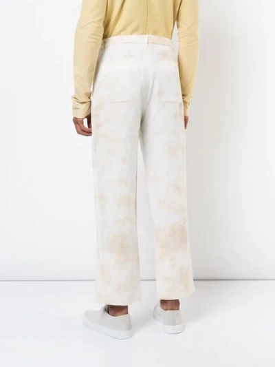 Shop Individual Sentiments Tie Dye Trousers In White