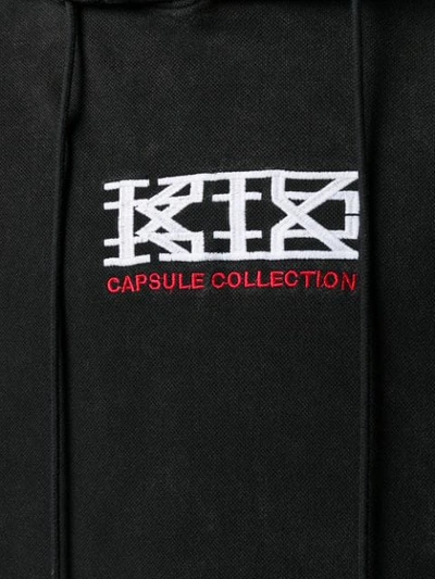Shop Ktz Embroidered Skull And Snake Hoodie In Black