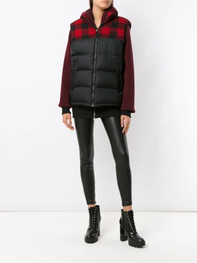 Shop À La Garçonne Waistcoat Quilted Jacket - Black