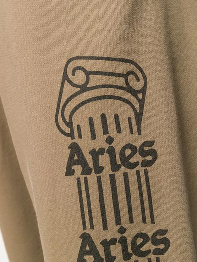 Shop Aries Column Sweat Pants In Brown