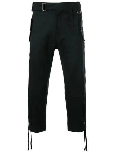 Shop Ktz Cropped-hose Mit Gürtel In Black