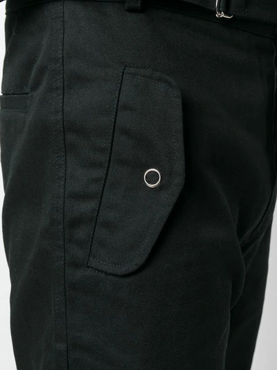 KTZ 系腰带八分裤 - 黑色