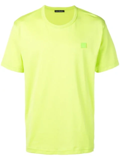 Shop Acne Studios Nash Face T-shirt - Green