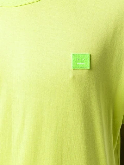 Shop Acne Studios Nash Face T-shirt - Green