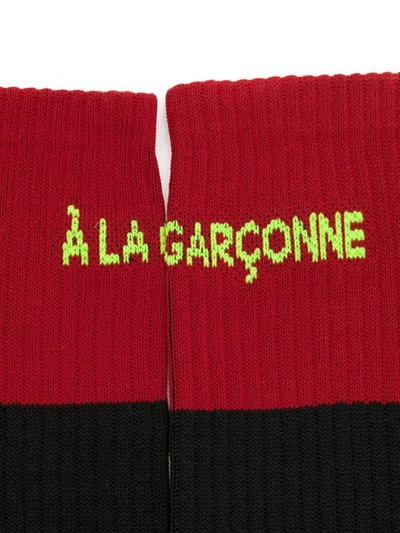 Shop À La Garçonne Two-tone Socks In Black