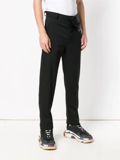 foldover straight trousers