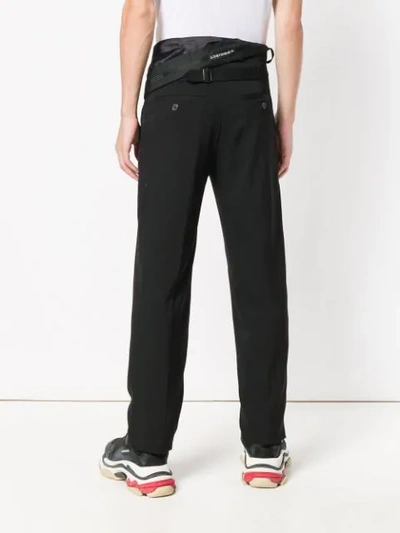 Shop Y/project Y / Project Foldover Straight Trousers - Black