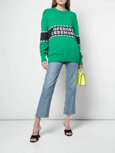 Shop Opening Ceremony Pullover Mit Logo In 3409 Kelly Green Multi