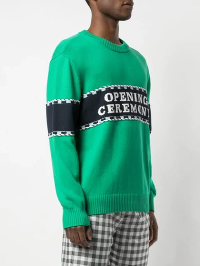 Shop Opening Ceremony Pullover Mit Logo In 3409 Kelly Green Multi