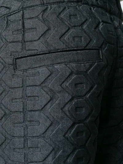 Shop Ktz Tire Embroidered Denim Shorts In Black
