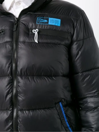 Shop À La Garçonne Vest Detail Puffer Jacket In Black