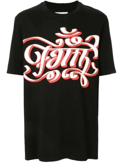 Shop Faith Connexion Logo T-shirt In Black