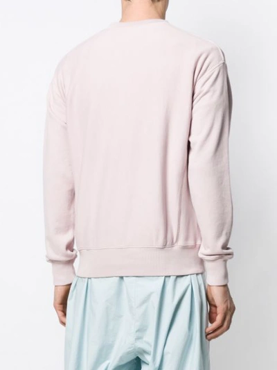 Shop Aries Logo Print Sweatshirt In Pink