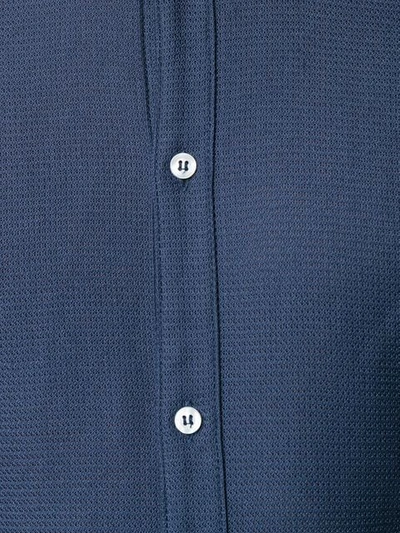 Shop Anglozine Blake Aertex Shirt In Blue