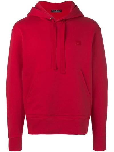 Shop Acne Studios Hooded Sweatshirt In Red