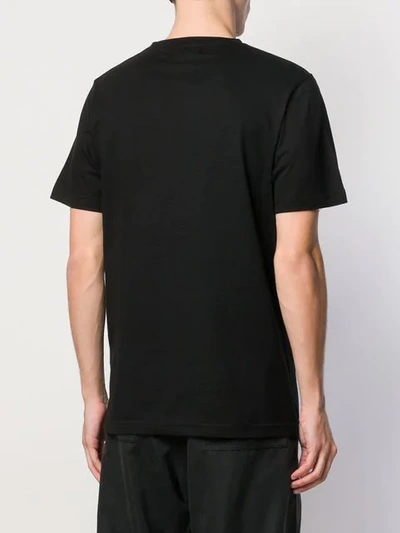 Shop Andrea Crews Assange Print Crew Neck T-shirt - Black