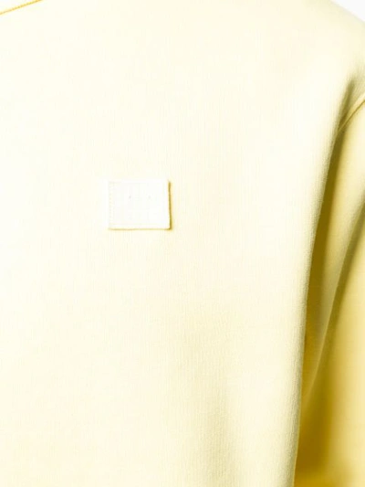 Shop Acne Studios Logo Patch Sweater - Yellow