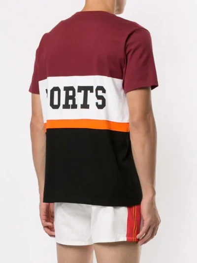 Shop Ports V Striped Logo T-shirt In Multicolour