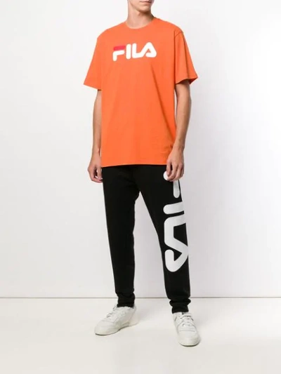 Shop Fila Logo Print T-shirt - Orange