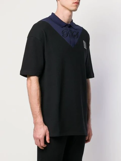 Shop Fred Perry Two Tone Polo Shirt In Black