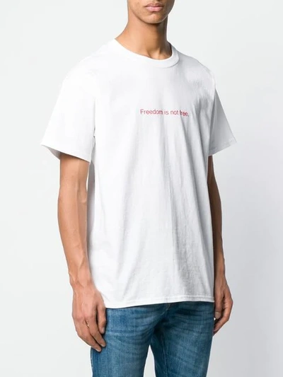 Shop Famt Slogan Print T-shirt In White