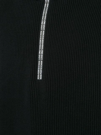 Shop Ports V Logo Print Half-zip Sweater In Black