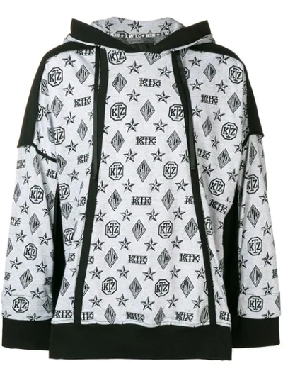 Shop Ktz Monogram Hoodie In Grey