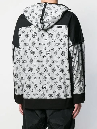 Shop Ktz Monogram Hoodie In Grey