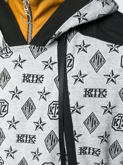 Shop Ktz Monogram Hoodie In Grey